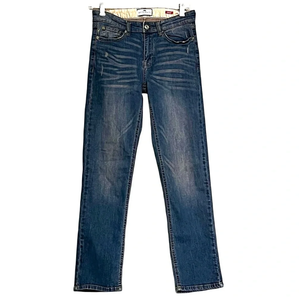 Ditch Plains Boys Hidden Stretch Waist Jeans Strait Leg Size 14 Rugged Quality